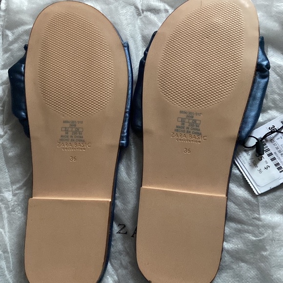 Brand NEW/Unworn Zara Silk Brooch Sandals - Picture 3 of 5